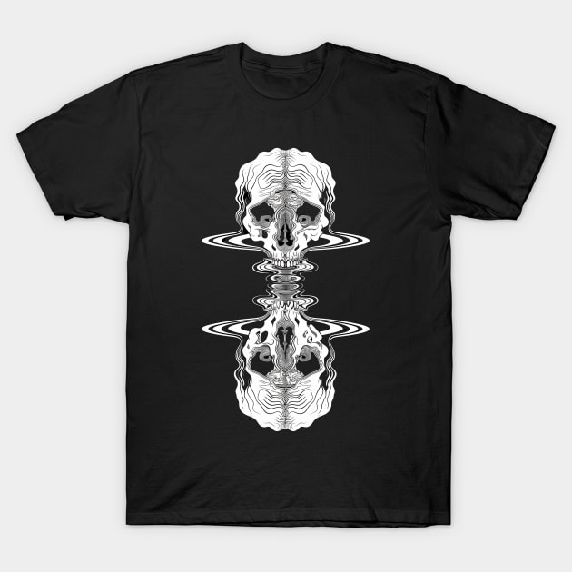 As Above So Below Esoteric Skull T-Shirt by eggparade